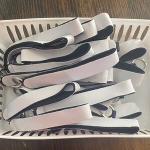 White and Black sublimation key lanyards